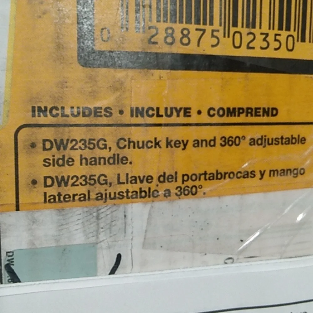 NIB Dewalt Drill W/Chuck Key & 360 Adjustable Side Handle - Picture 6 of 10